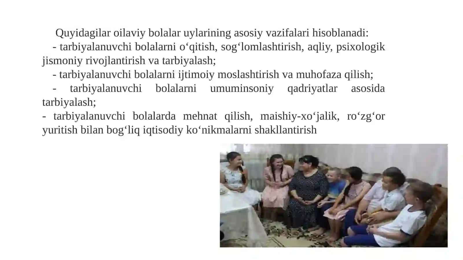 O‘zbekistonda oilaviy bolalar uyini tashkil etish tartibi va shartlari 4