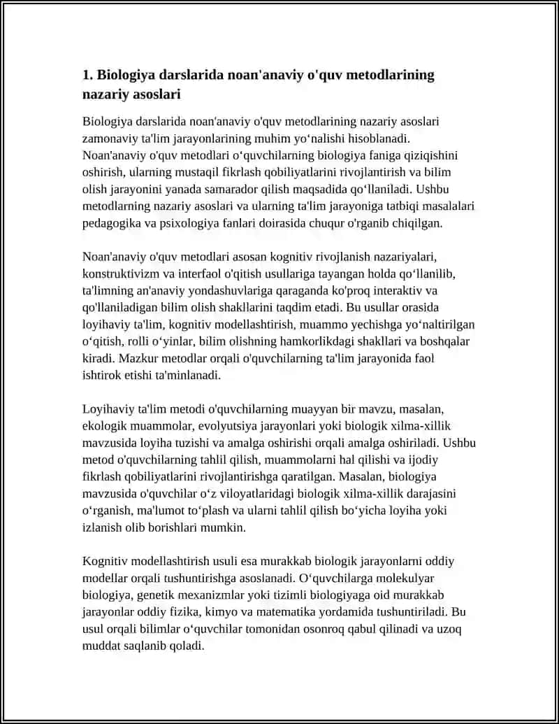 BIOLOGIYA DARSLARIDA NOAN'ANAVIY USULLARNI QO'LLASH METODOLOGIYASI 4