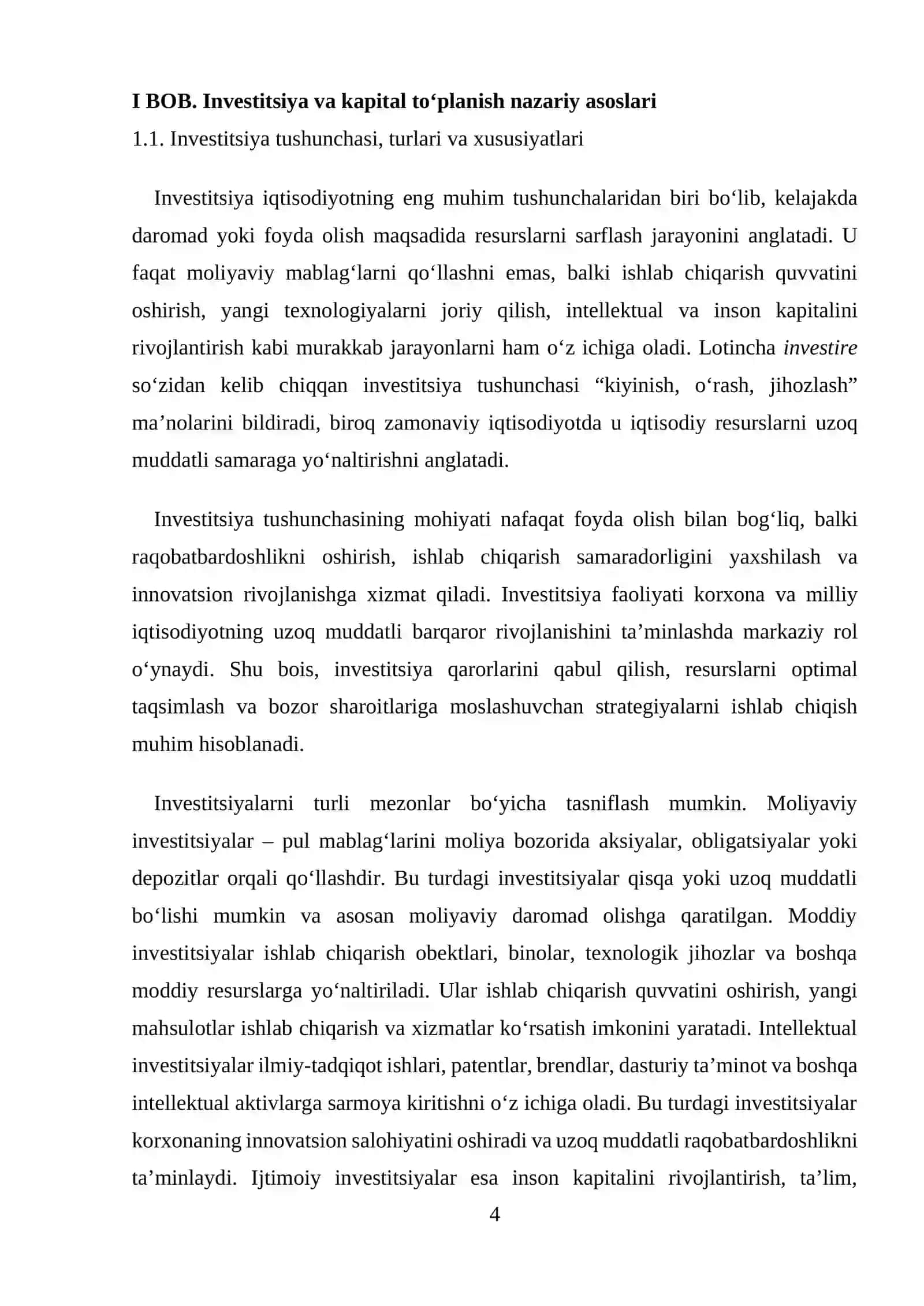 INVESTITSIYA VA KAPITAL TOʻPLANISHINING DINAMIK MODELLARI 4