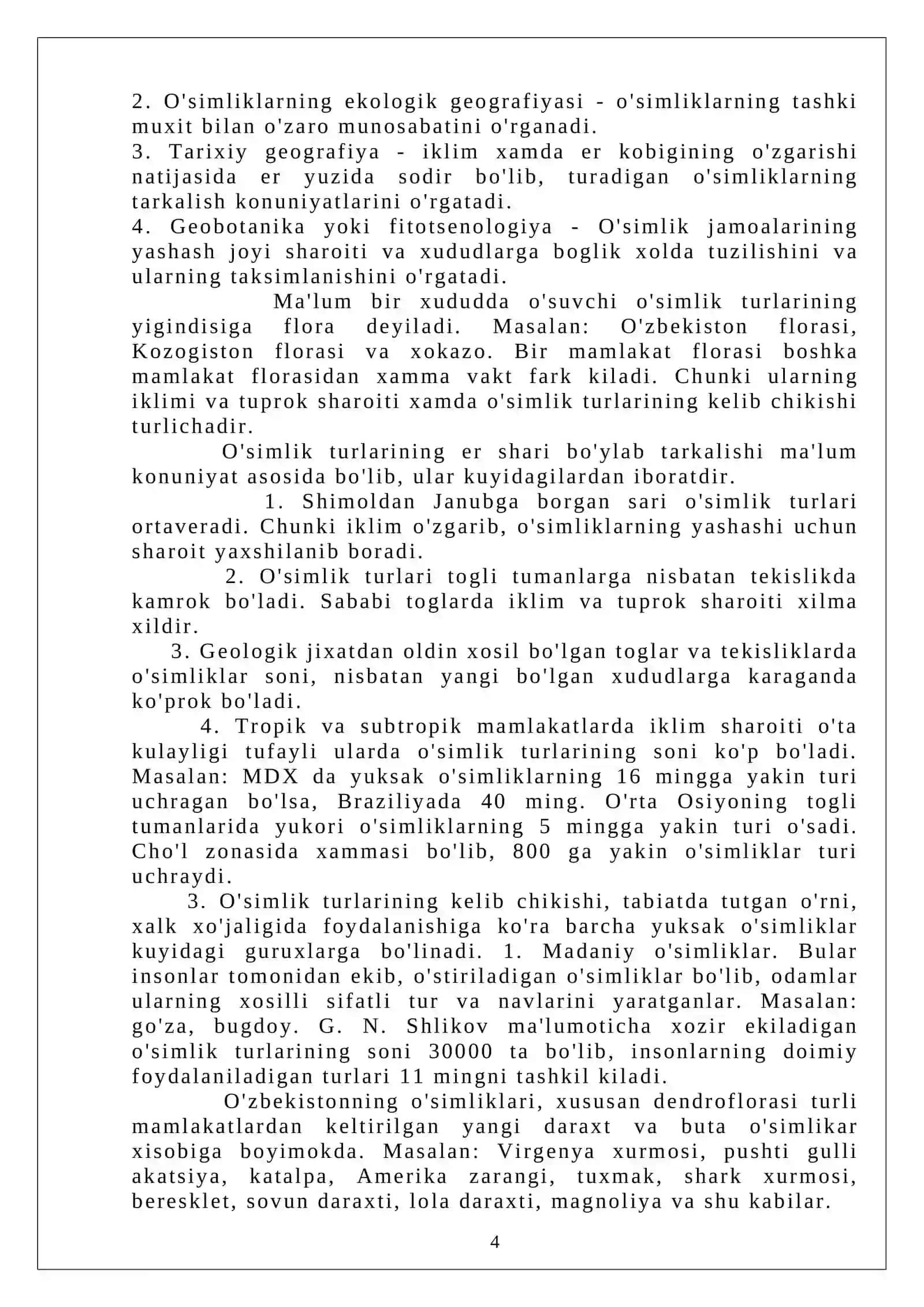 O’simliklarning taqsimlanishi 4