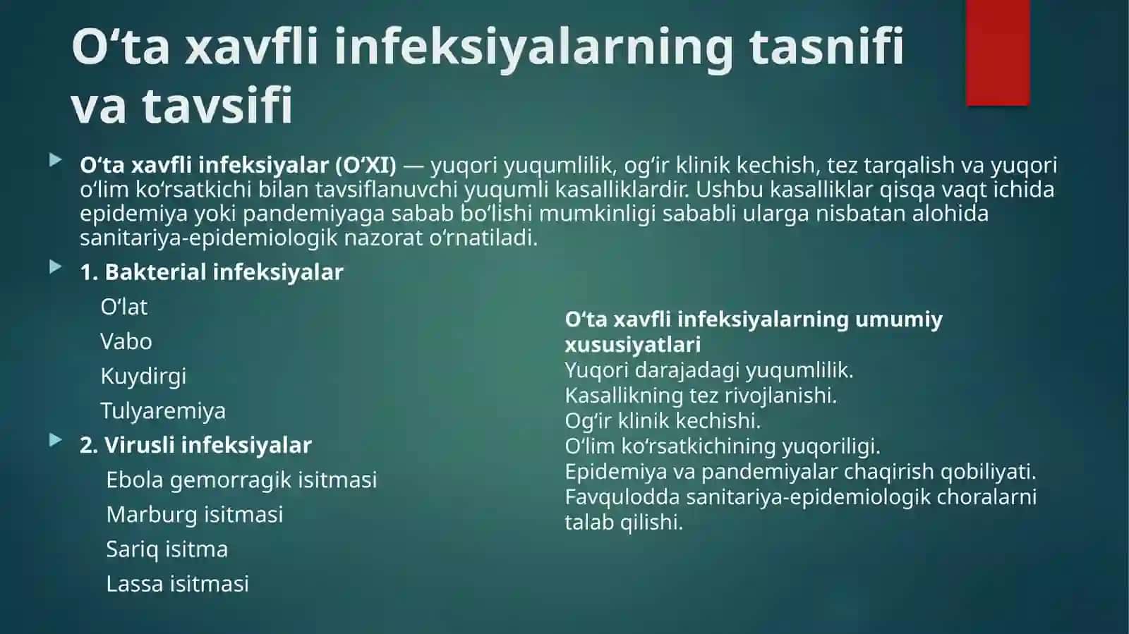 Karantin va o‘taxavfli infeksiyalarning (KvaO‘ XI) zamonaviy epidemiologik xususiyatlari 4
