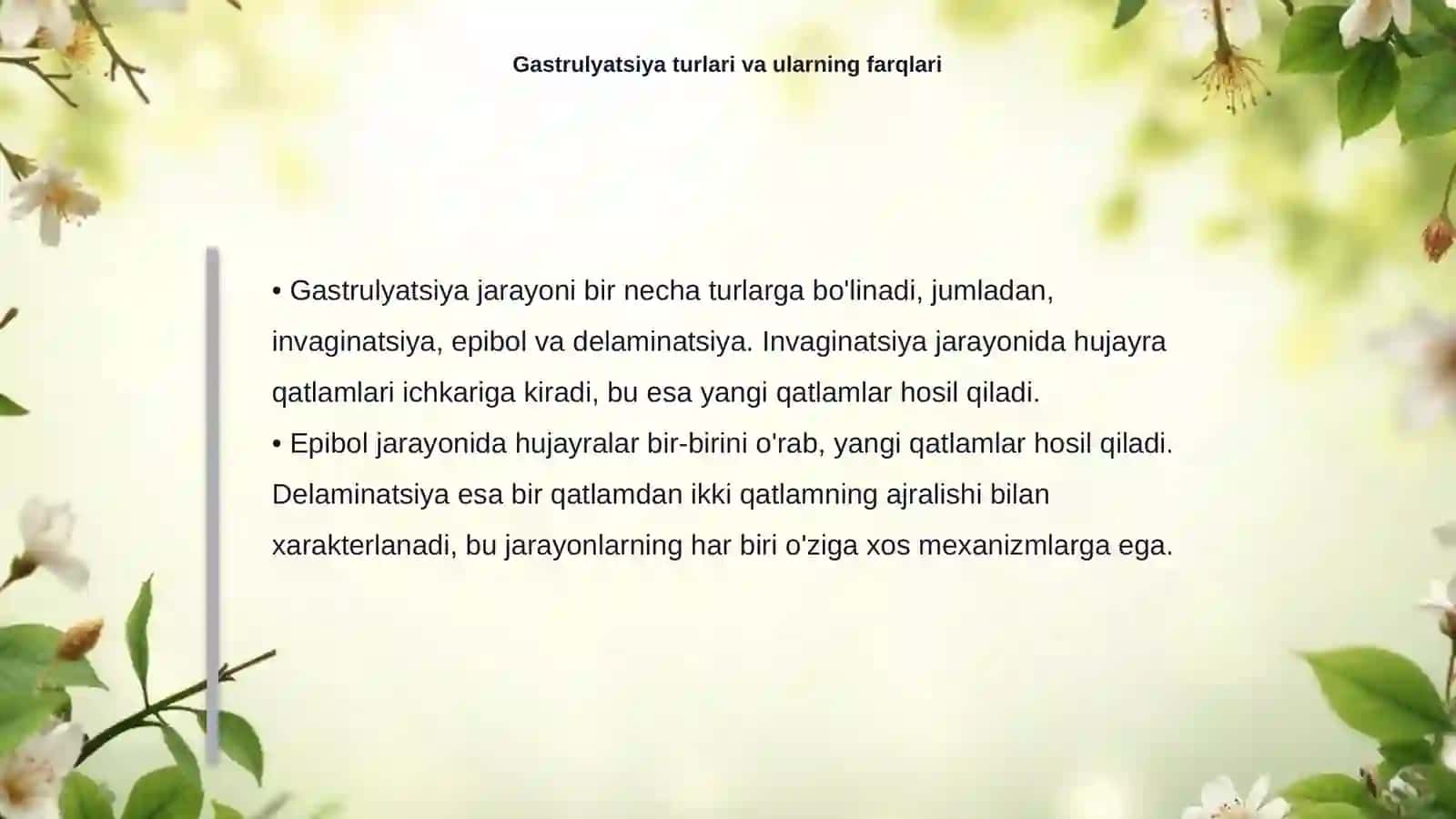 Gastrulyatsiya va oʻq organlarining hosil boʻlishi 4