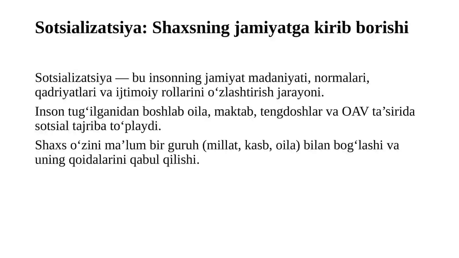 Psixologiyada shaxs va jamiyat muammosi 4