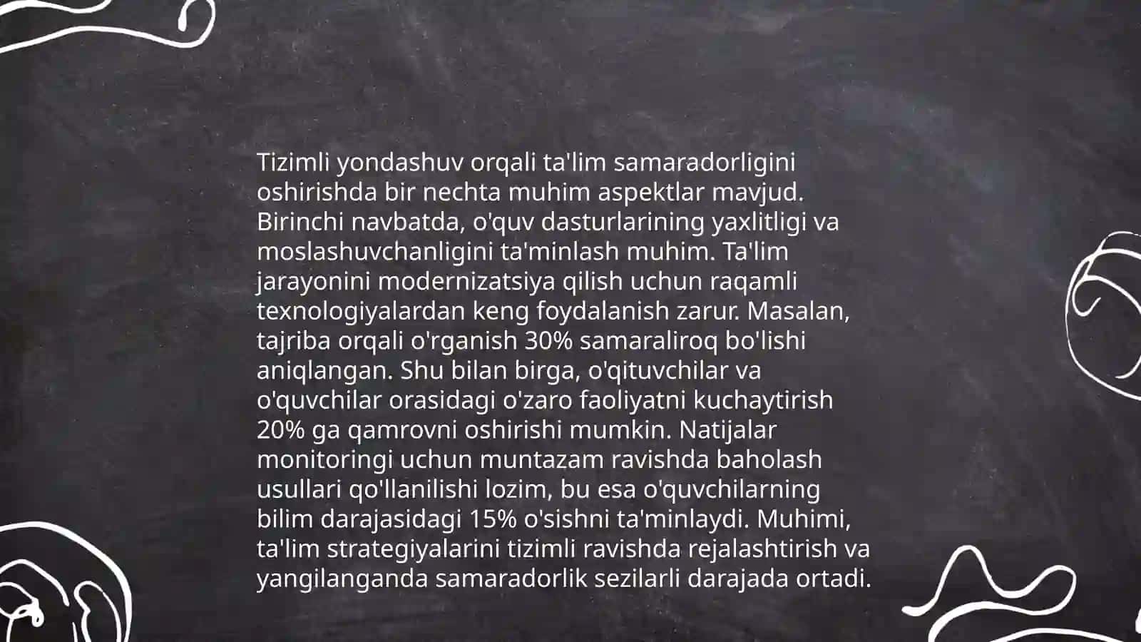 MTMda taʼlimning tizimlilik va izchillilik prinsiplarini amalga oshirish qoidalari 4