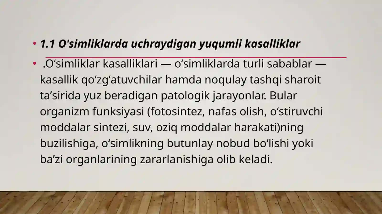 O'simliklarning patogen organizmlarga chidamli ligi fiziologik xossalari 4