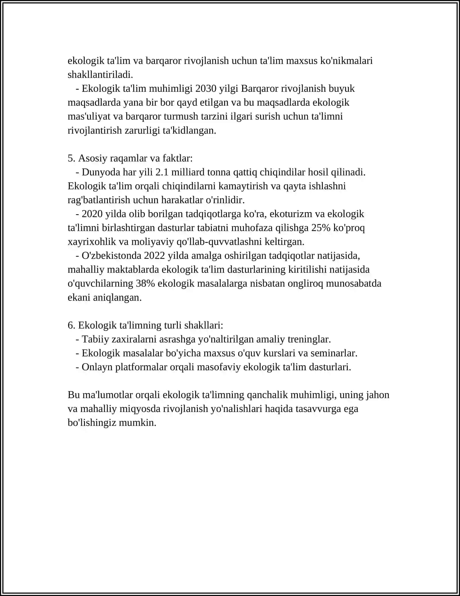 Ekologik ta'lim 4