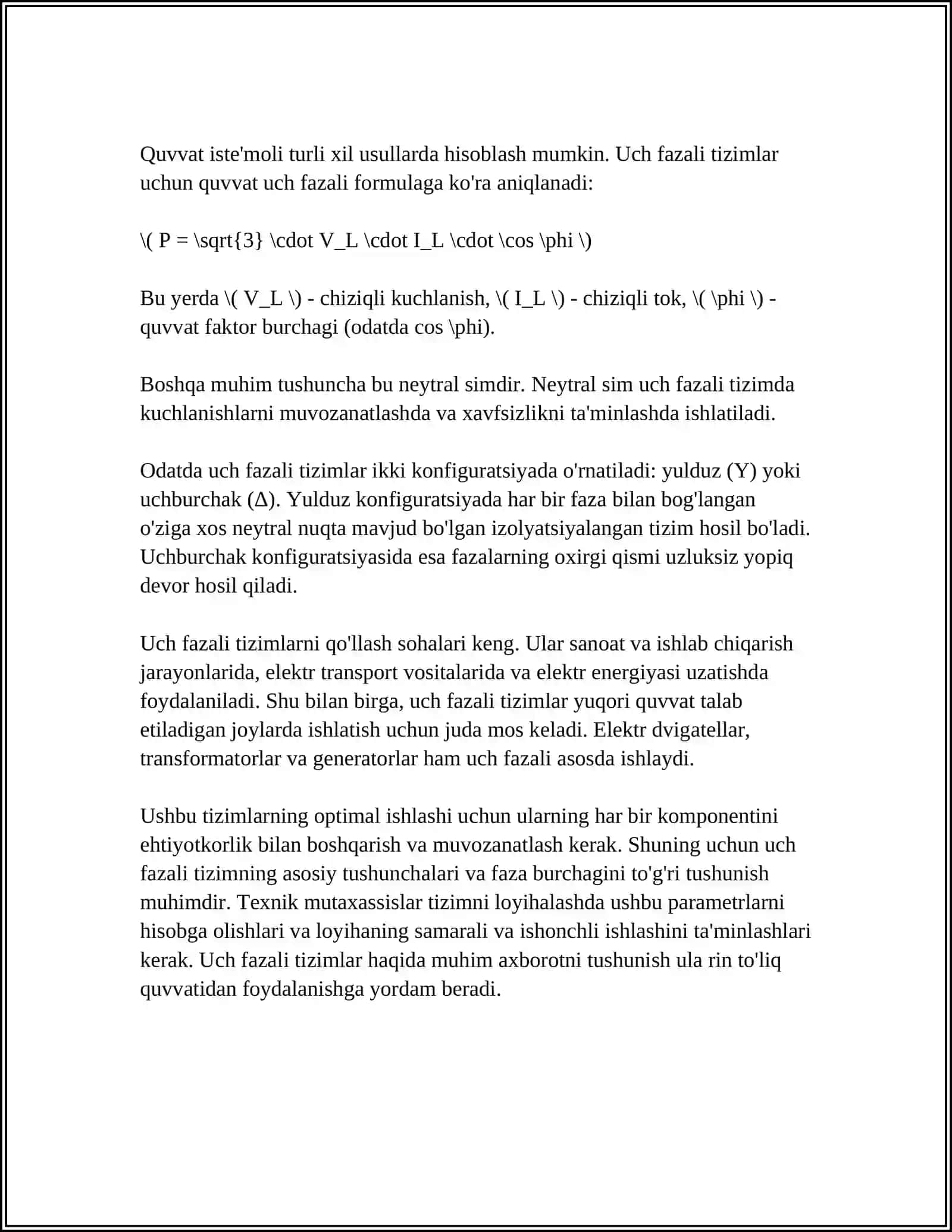UCH FAZALI.OʻZGARUVCHAN TOK ZANJIRLARI 4