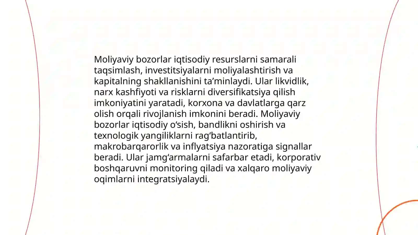 Moliyaviy bozorlar: ijtimoiy-iqtisodiy mohiyati va tarkibi 4