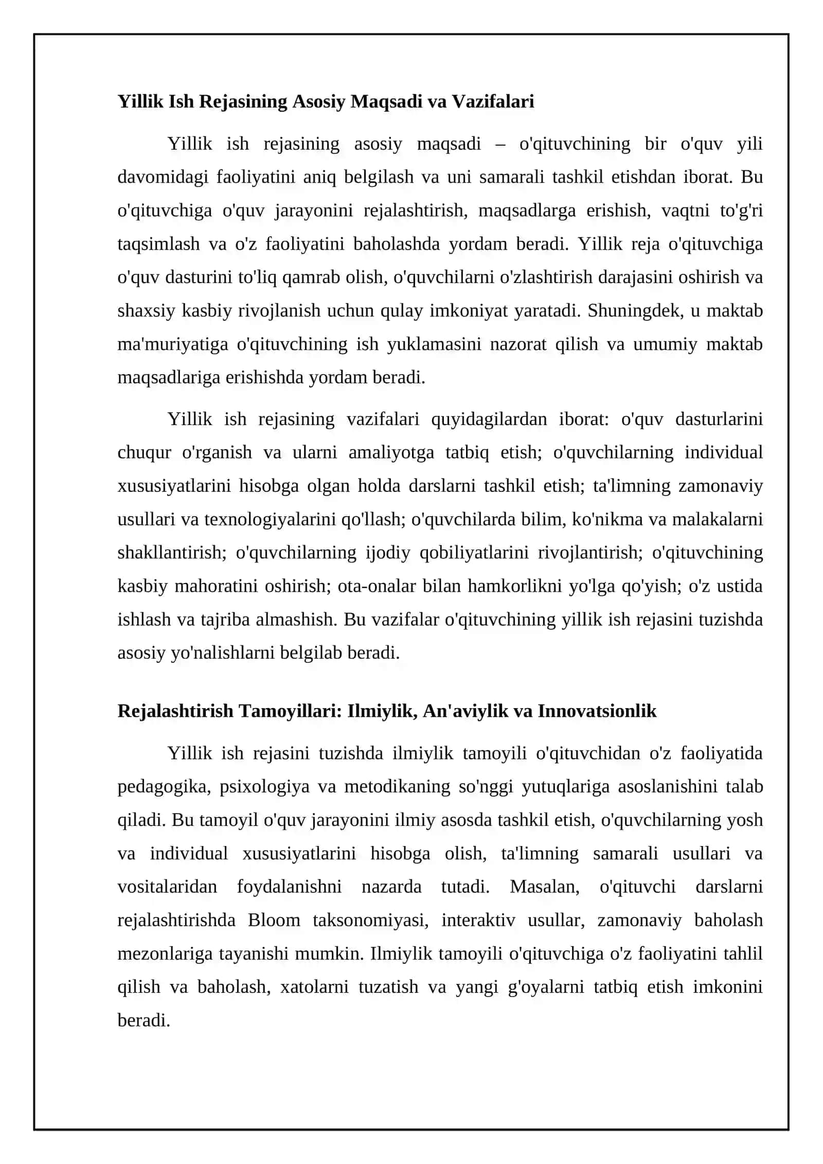 Sinf rahbarining namunaviy yillik ish rejasini tuzish metodikasi 4