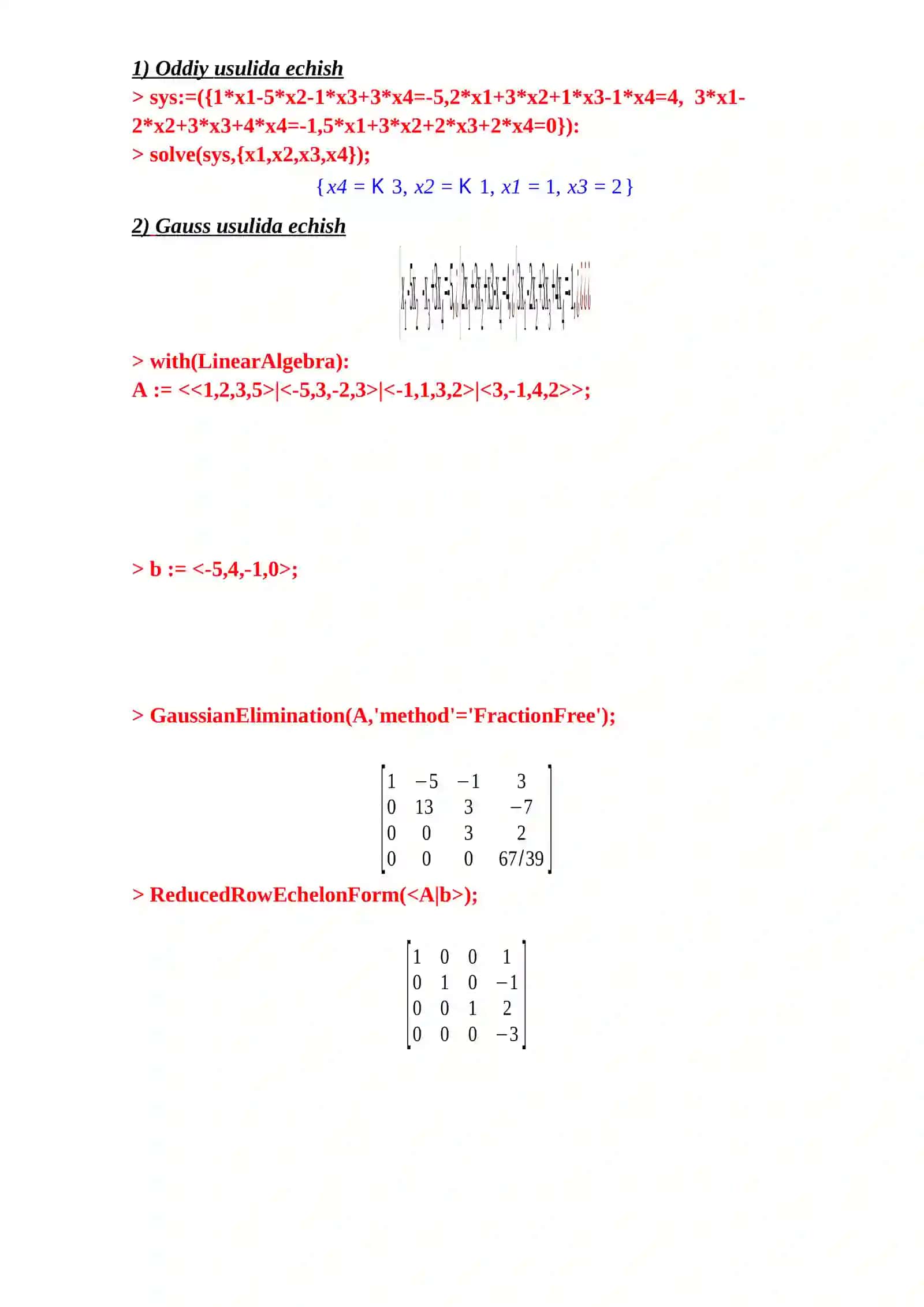 Mapleda algebra va sonlar nazariyasi masalalarini yechish 4