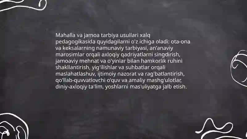 Xalq pedagogikasida tarbiya usullari 4