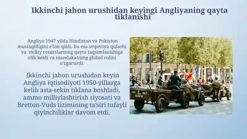 Angliya iqtisodiyoti Ikkinchi jahon urushidan keyin 4