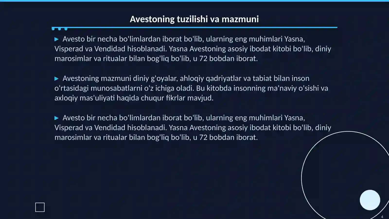 Qadimgi manba Avestodagi falsafiy qarashlarning mohiyati 4
