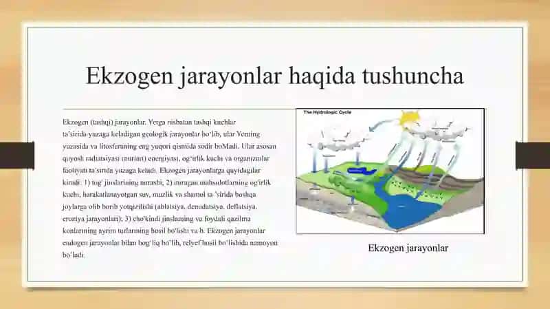 Geomorfologiya va geologiya. Nurash va relyef 4