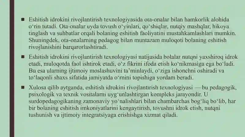 Eshitish  idrokini   rivojlantirish texnologiyasi   ta'limining tamoyillari. 4