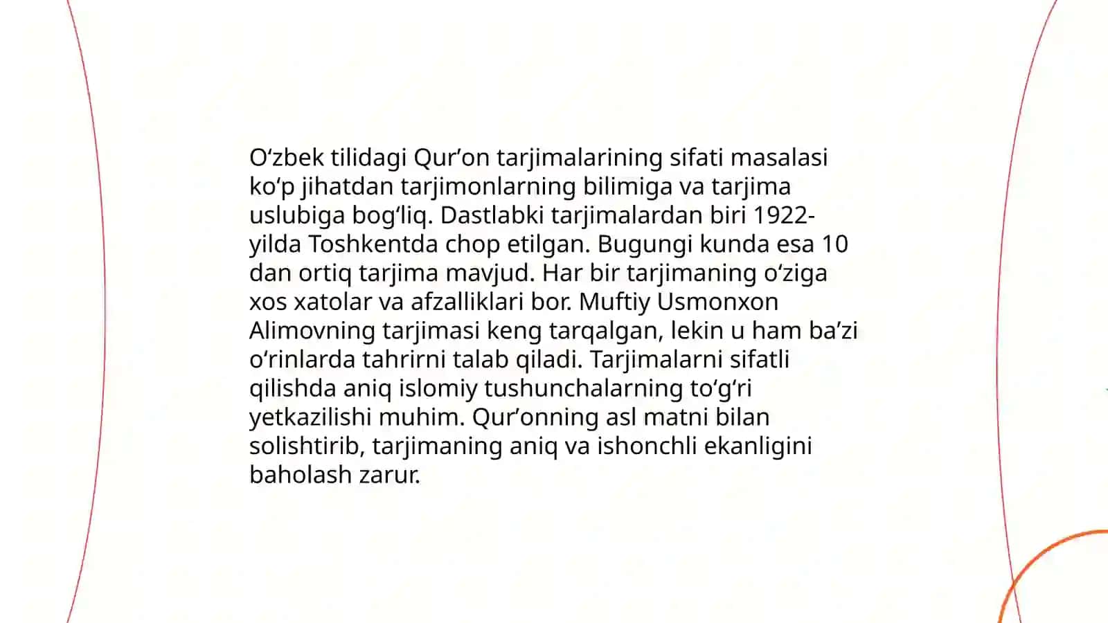 Mustaqillik yillarida Qurʼon tarjimalarining rivoji 4