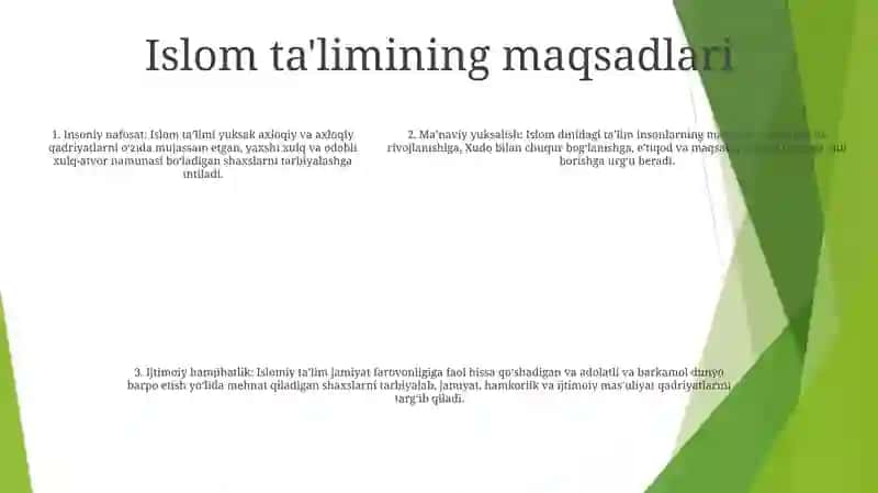 Islom Inson Ma’Naviy Madaniyatini Tarbiyalash Omillari 4