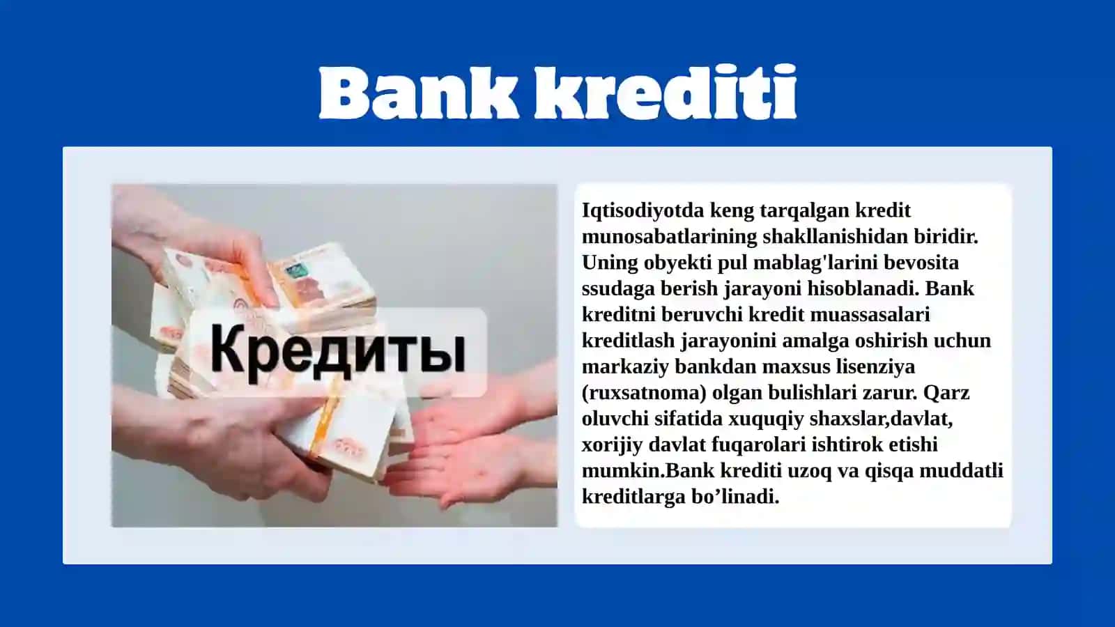 Kreditning shakllari va turlari 4