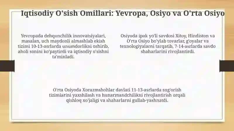 Rivojlangan O'rta Asr Davlatlarining Taqqosiy Tahlili 4