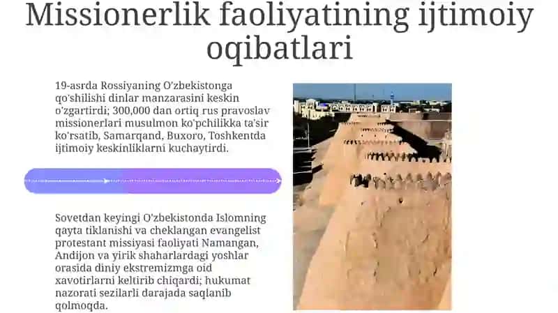 O'zbekistonda missionerlik faoliyatining tarixiy konteksti 4