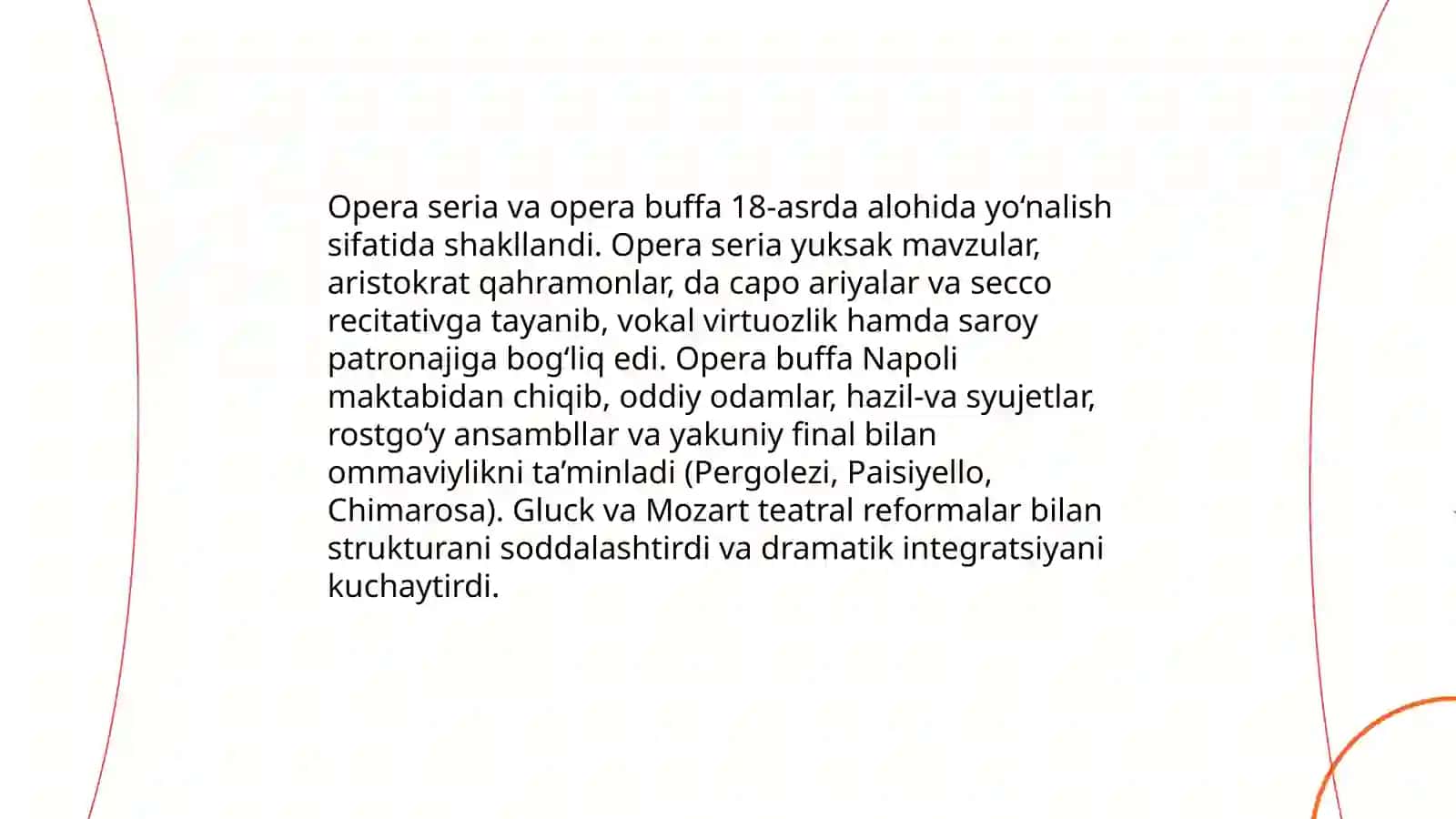XVIII asr opera janrining kelib chiqishi va asosiy xususiyatlari 4