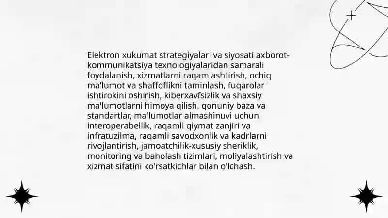 Elektron xukumat: tushuncha va asosiy tamoyillar 4