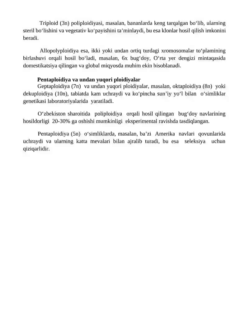 Poliploidiya tiplari va ularni klassifikatsiyasi 4