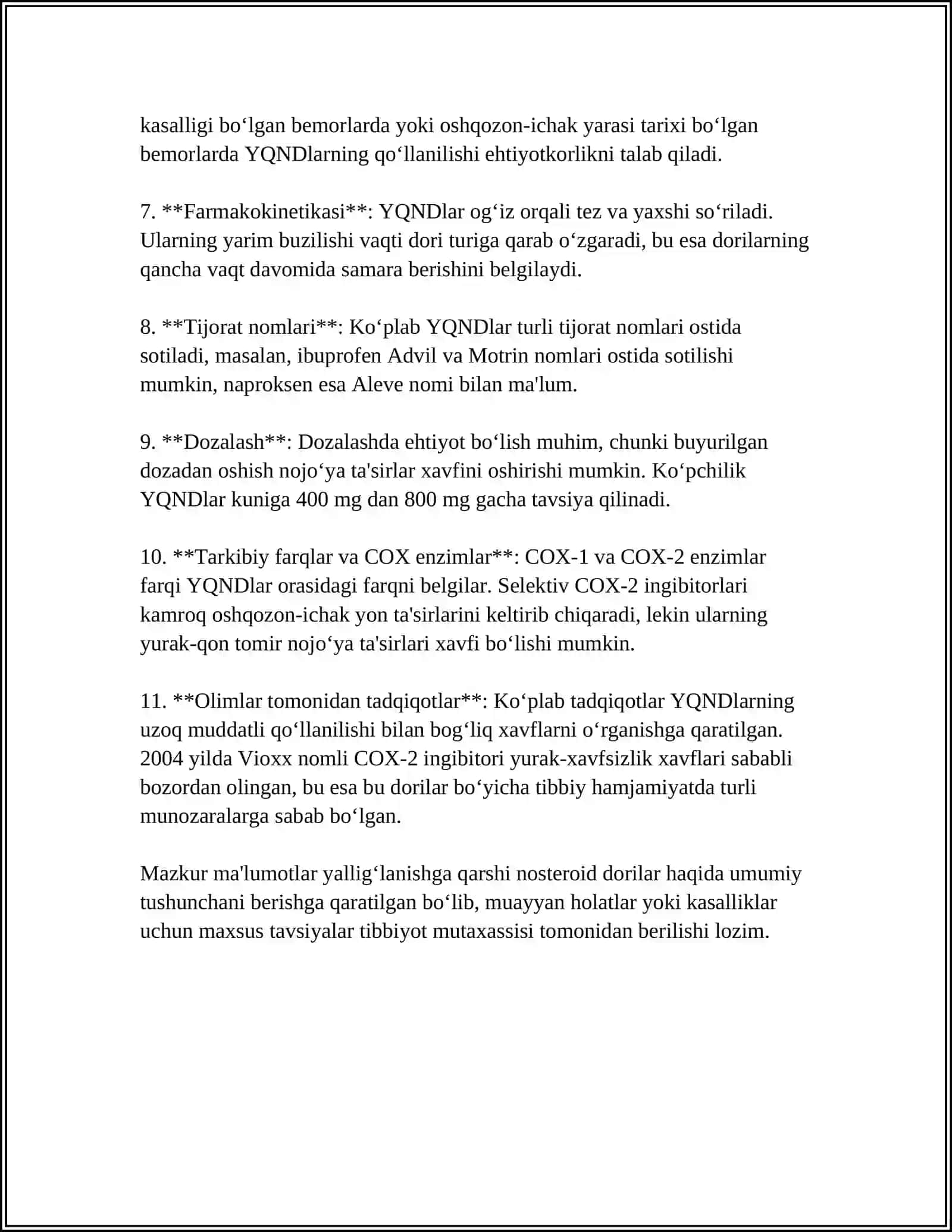 YALLIG’LANISHGA QARSHI NOSTEROID DORI VOSITALARI 4