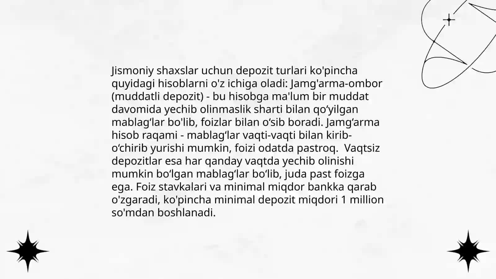Banklarda depozit operatsiyalarini tashkil etilishi va hisobi 4