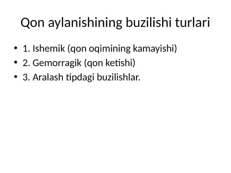 Orqa miyada qon aylanishining buzilishi 4