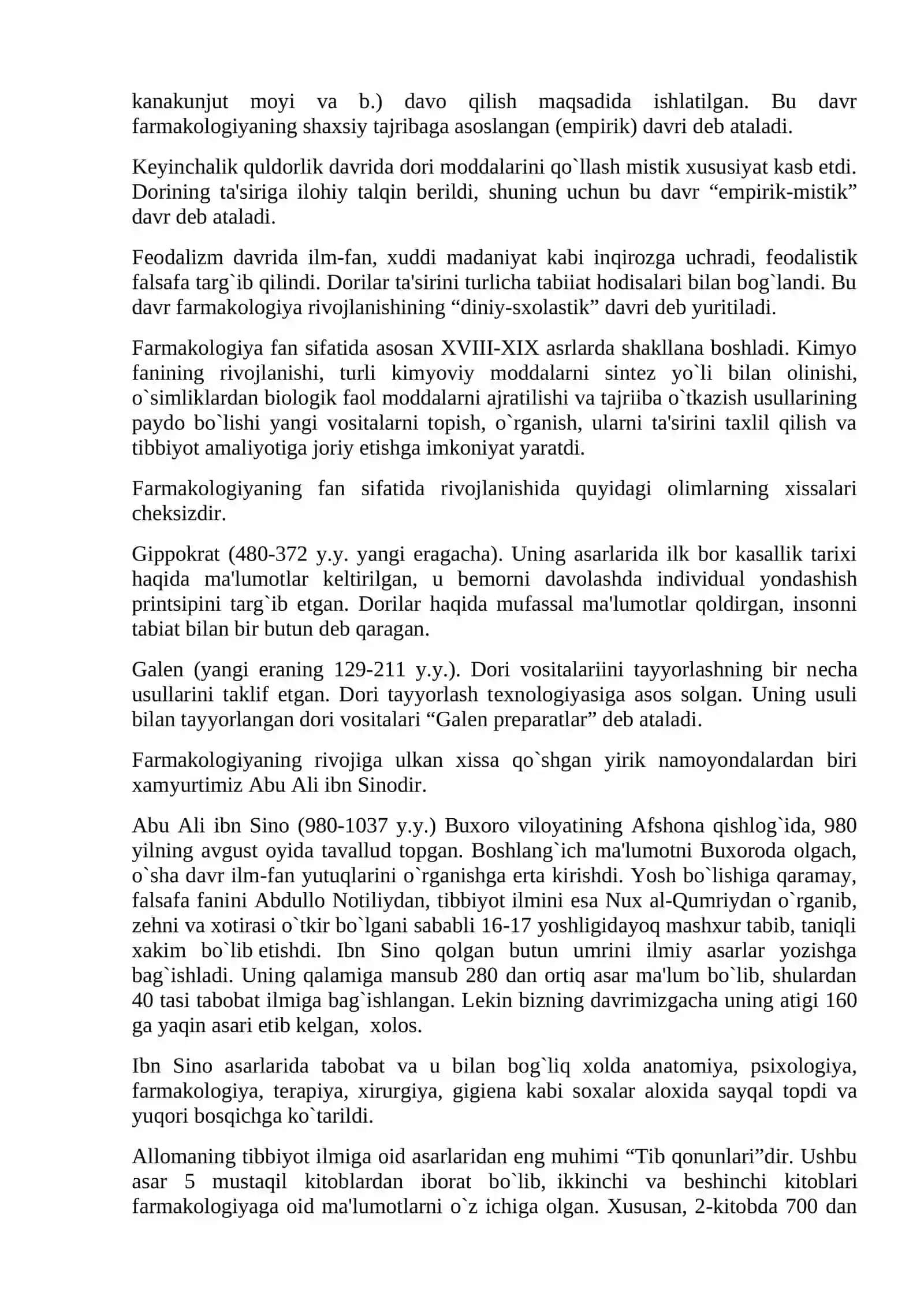 Farmakologiya modulining mohiyati, maqsadi va vazifalari 4