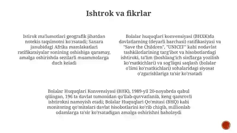 Bolalar Huquqlari Buzilishi va Muammolar 4