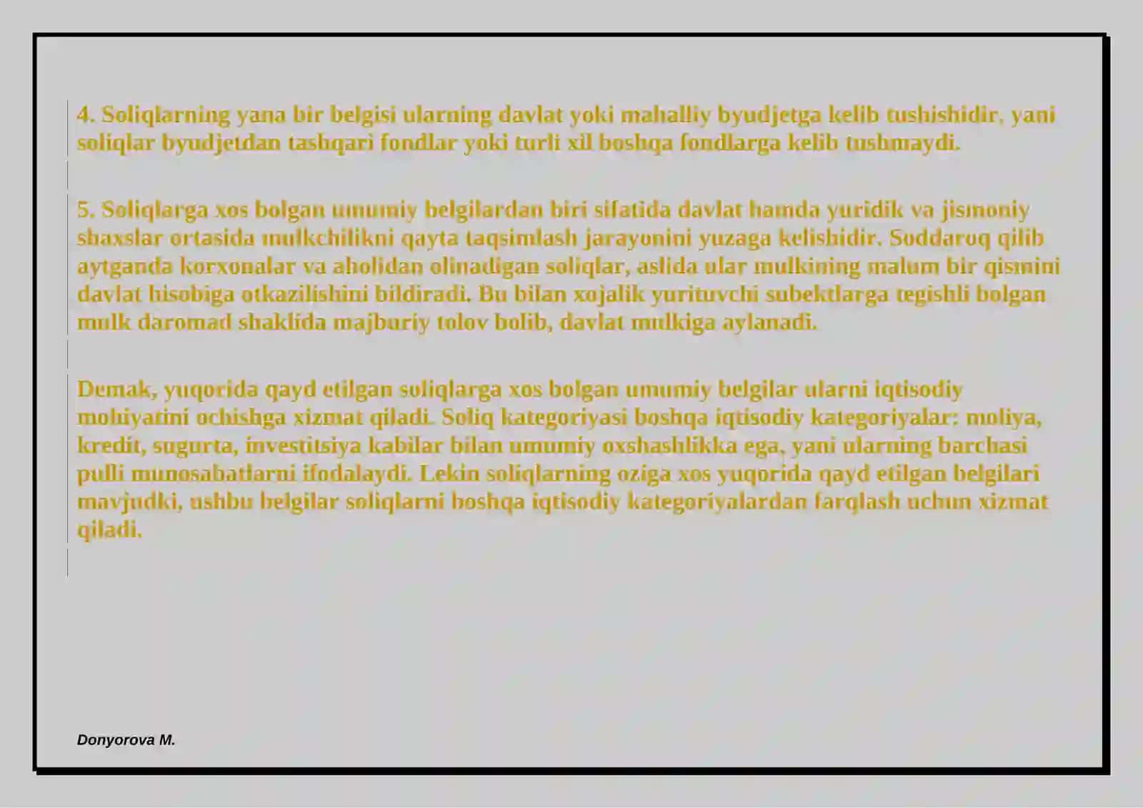 Soliqlarning umumiy belgilari, Soliqlarning davlat budjeti daromadlaridagi o'rni 4