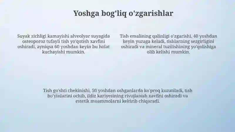 Periodont tuzilishi, vazifalari va yoshga xos ozgarishlar 4
