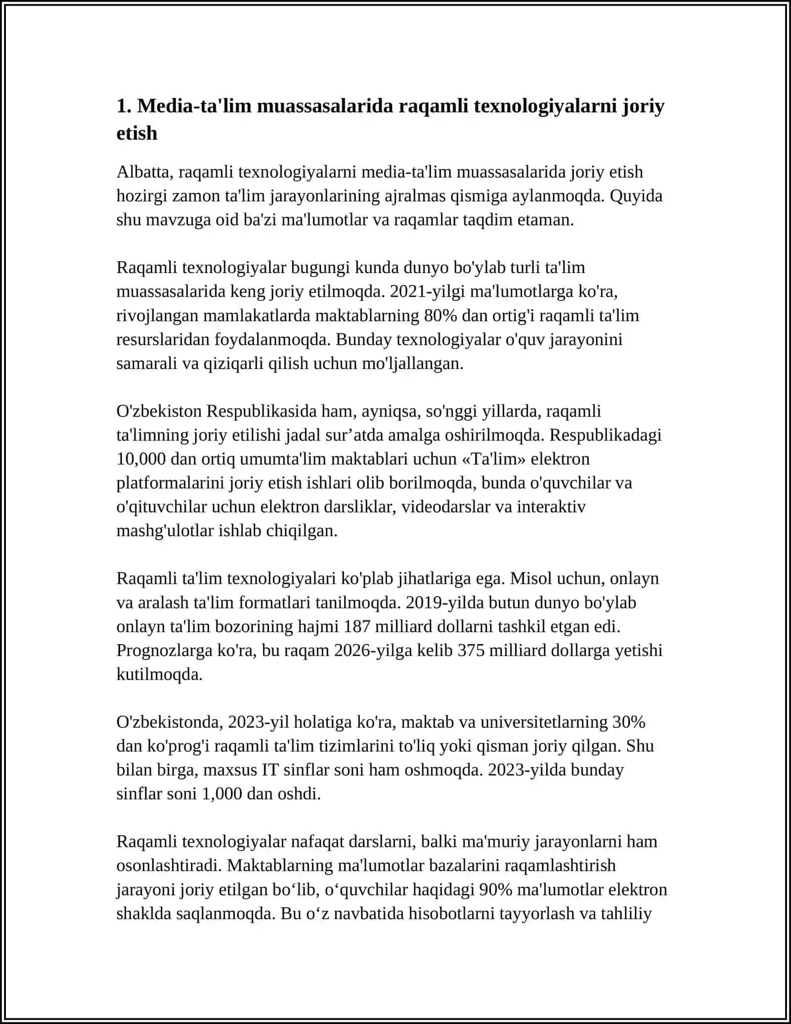 O‘ZBEKISTONDA MEDIATA'LIM OLDIDA TURGAN DOLZARB VAZIFALAR 4