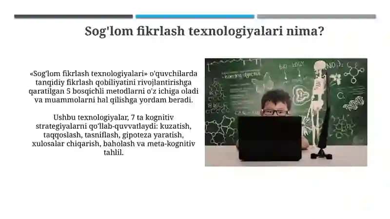Sog'lom fikrlash texnologiyalari 4