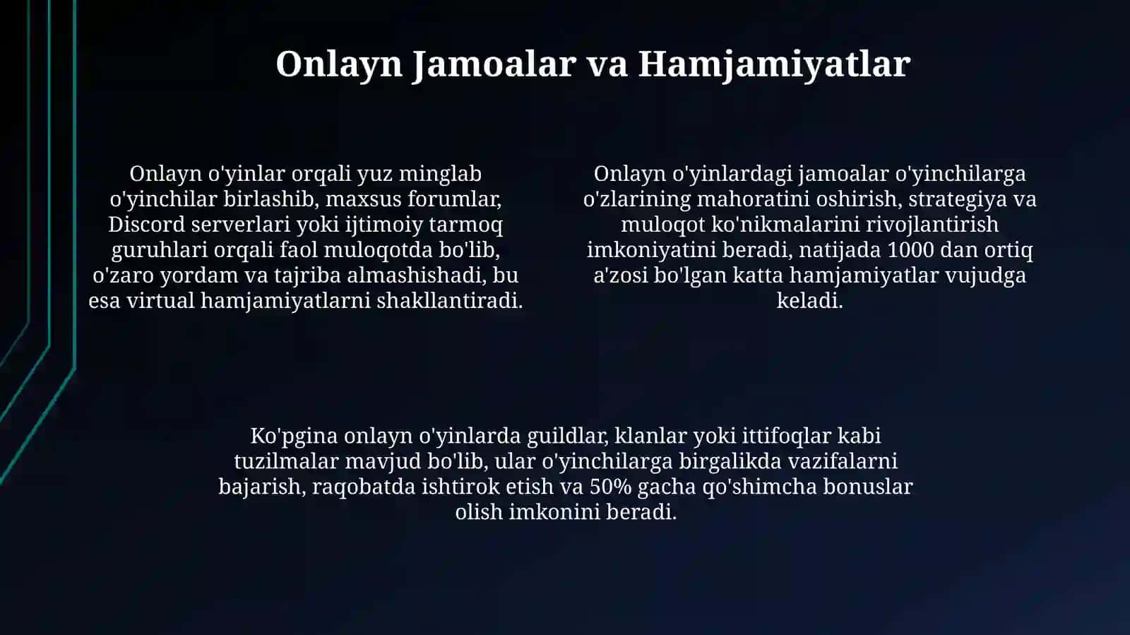 Internetdagi òyinlar ijtimoiy faoliyat sifatida 4