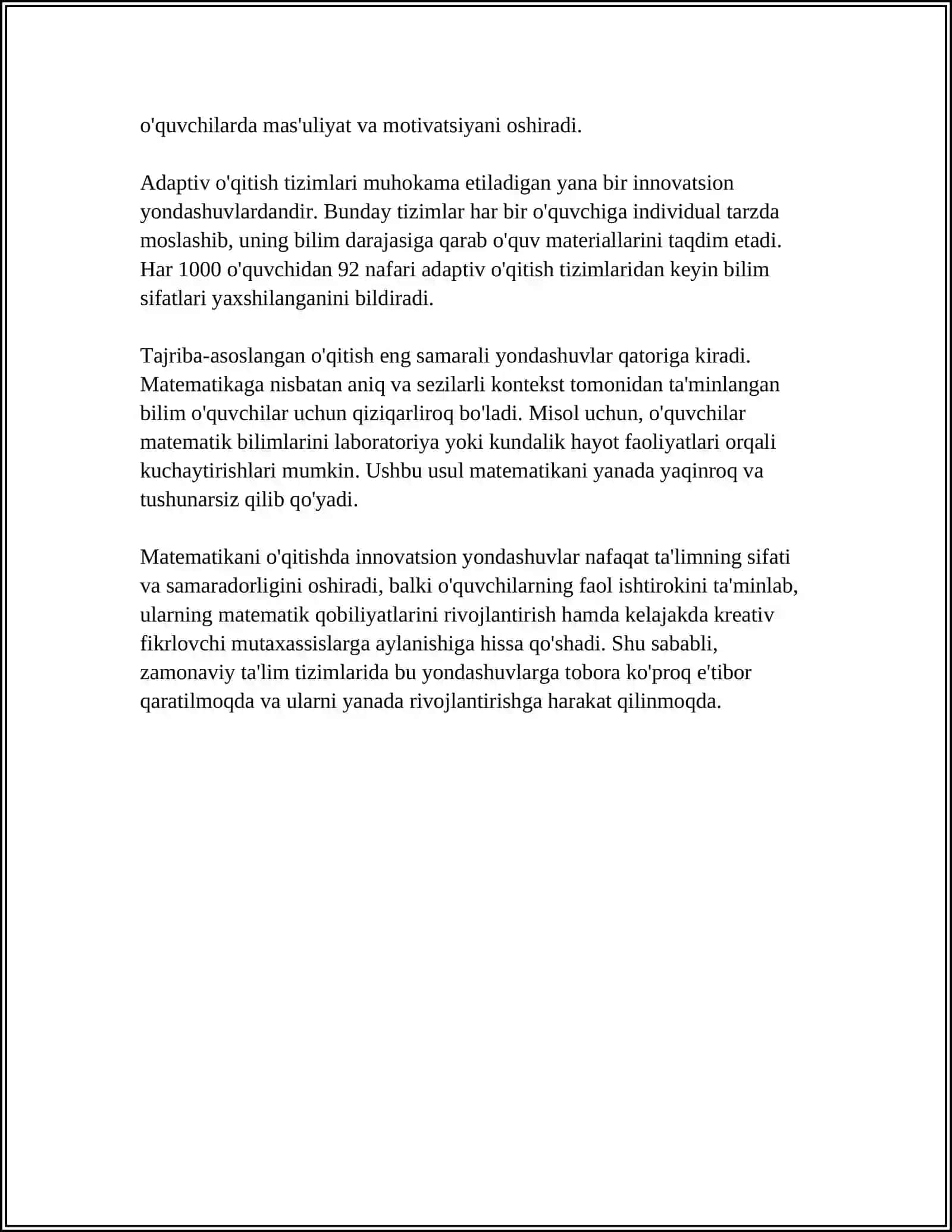MATEMATIKA O'QITISHNING MAXSUS METODLARI 4