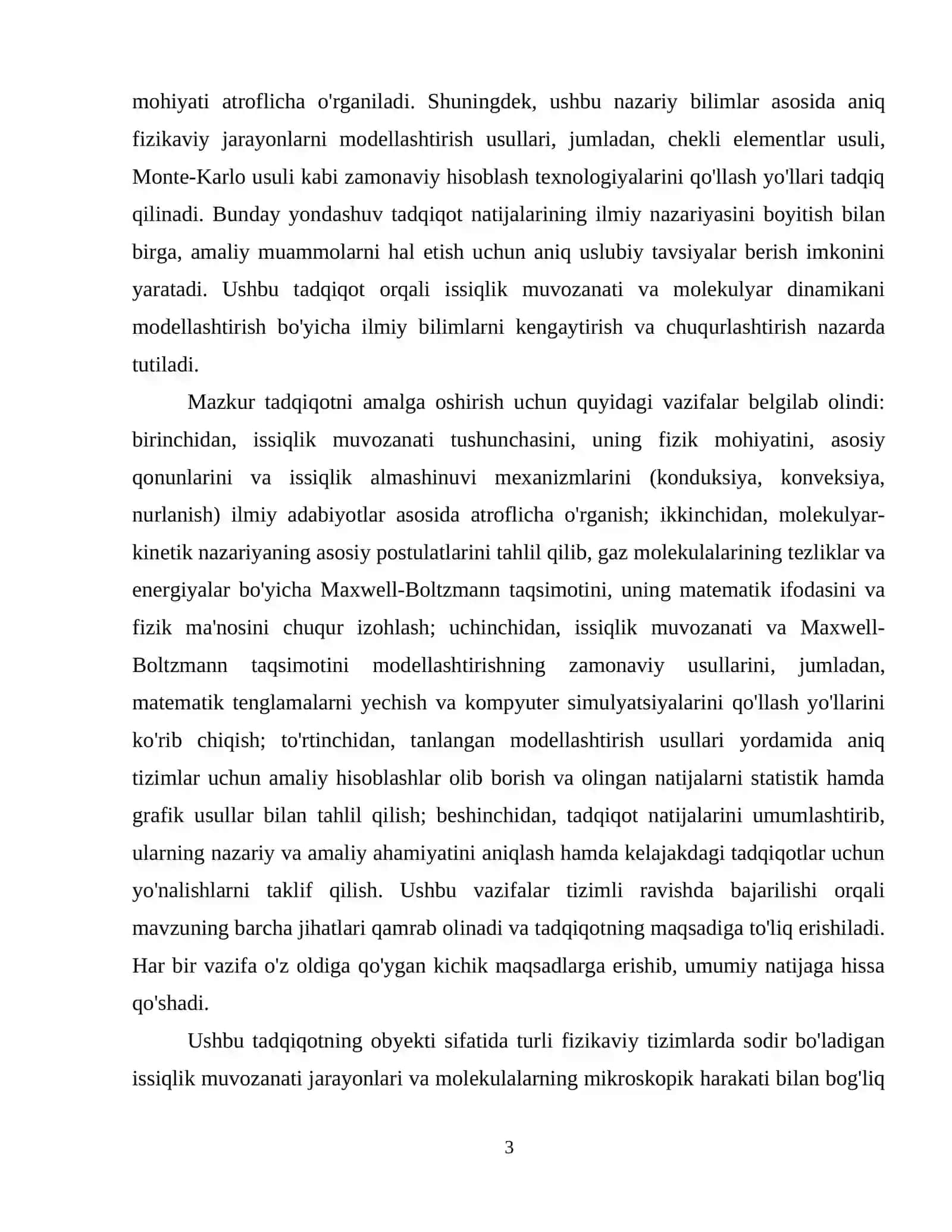 Issiqlik muvozanati va Maxwell-Boltsman taqsimotini modellashtirish 4