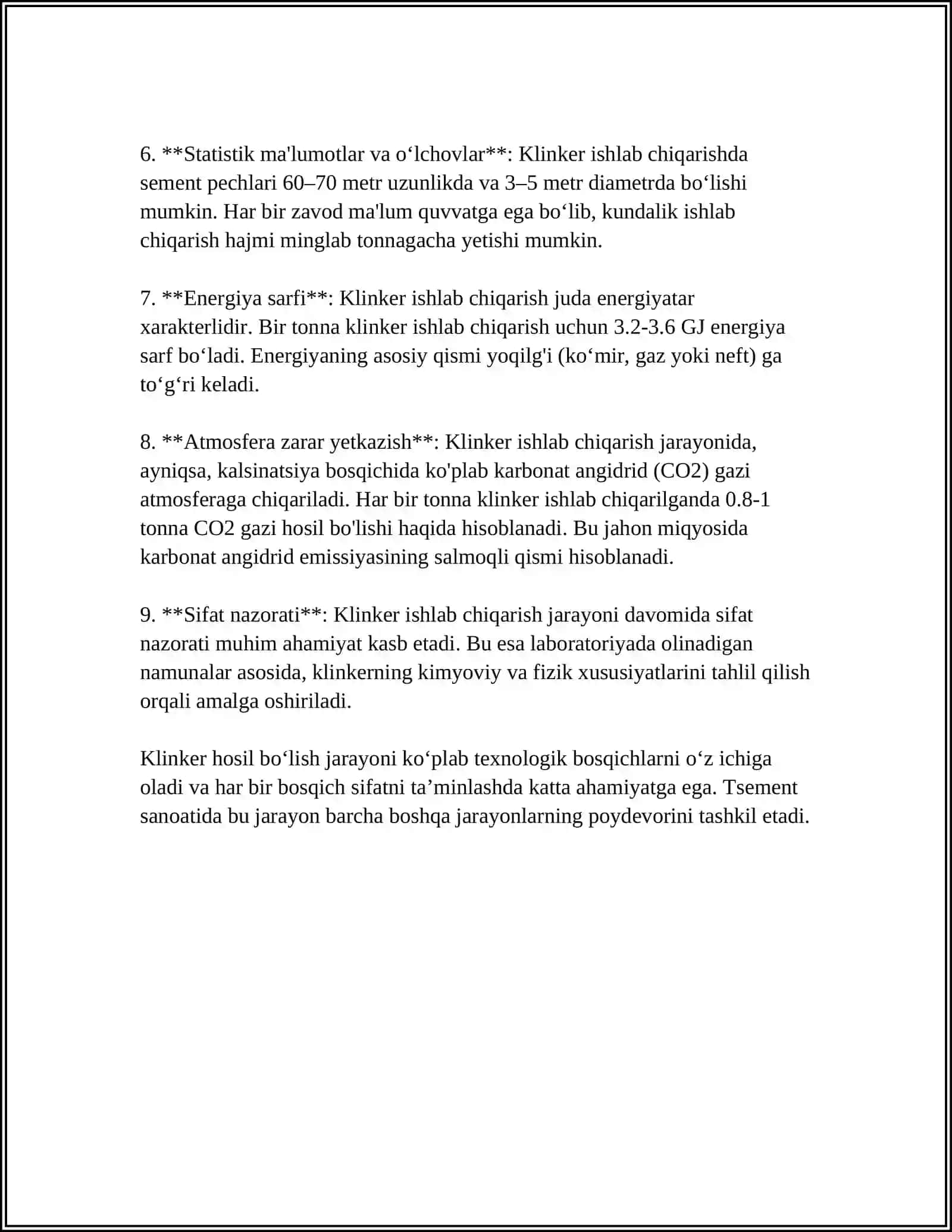 Klinker Hosil Bo‘lish Jarayonini Tezlashtirishda Ishlatiladigan Moddalar 4