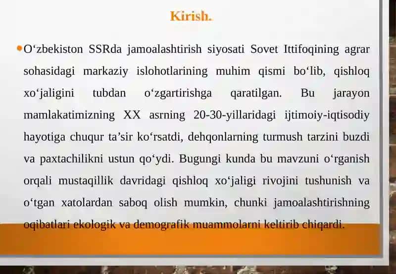 O‘zbekiston SSR da jamoalashtirish siyosati 4
