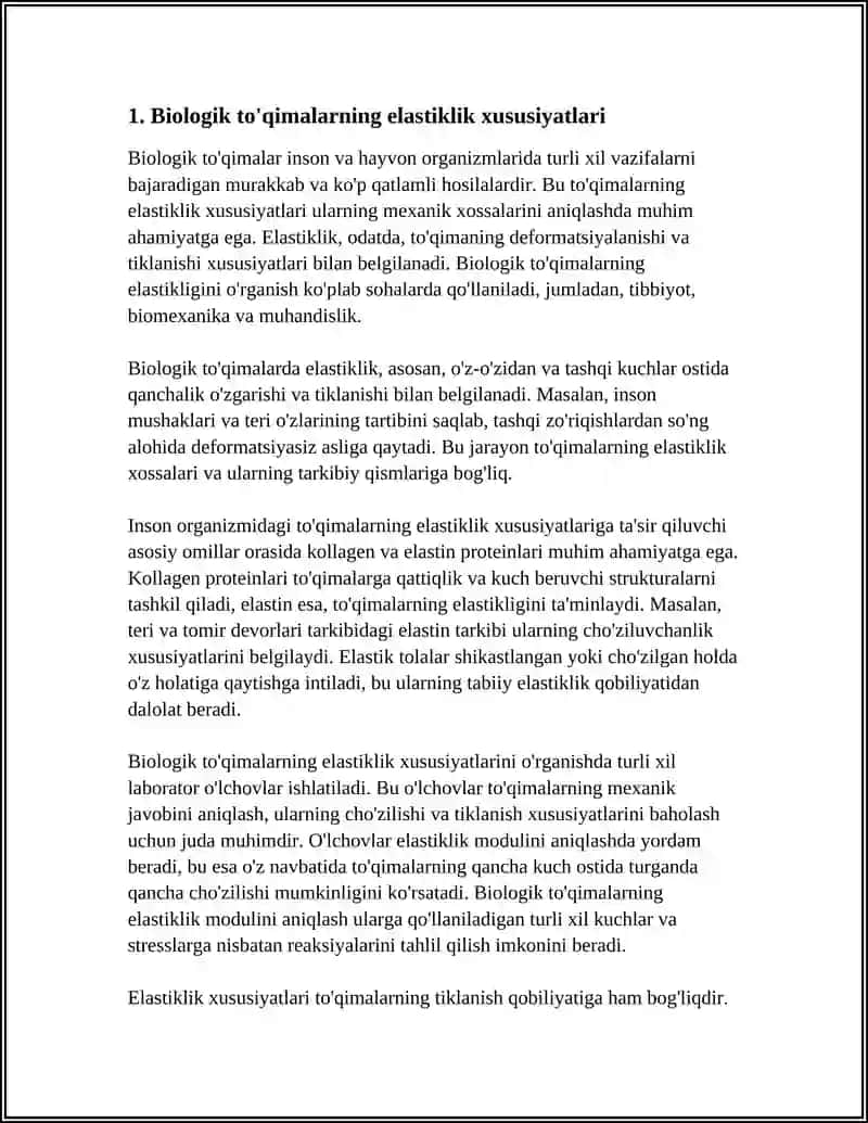 BIOLOGIK TO’QIMALARNING MEXANIK XOSSALARI 4