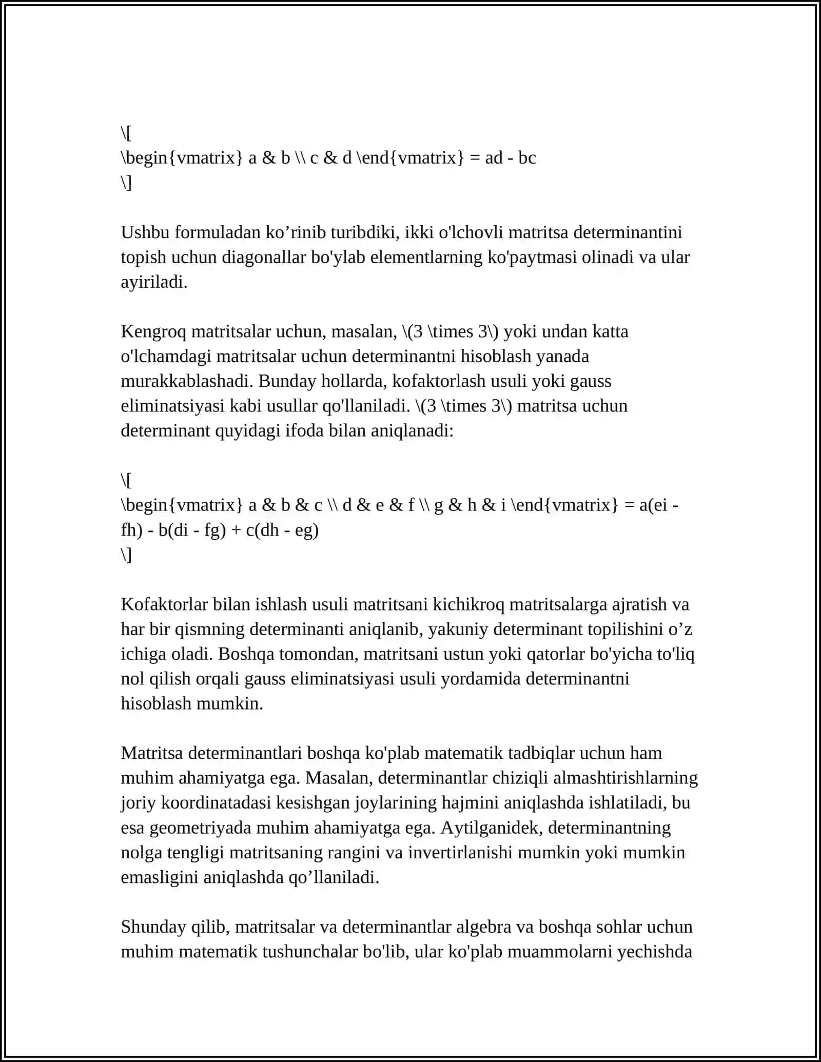 MATRITSA VA DIDRAMENTLARNING TAQRIBIY MASALALARDA QOʻLLANILISHI 4