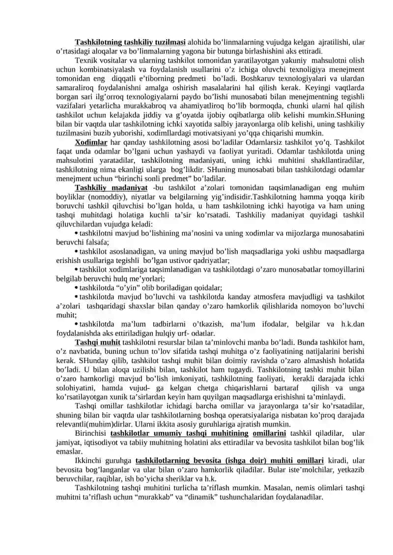 Tashkilotlar va Ularni Boshqarish 4
