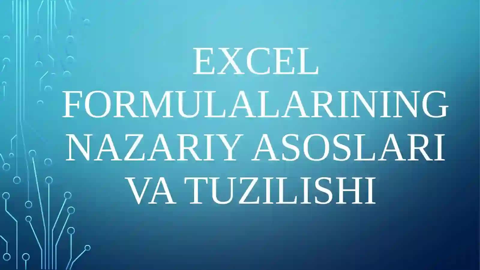 Excel dasturida matematik formulalar bilan ishlash 4