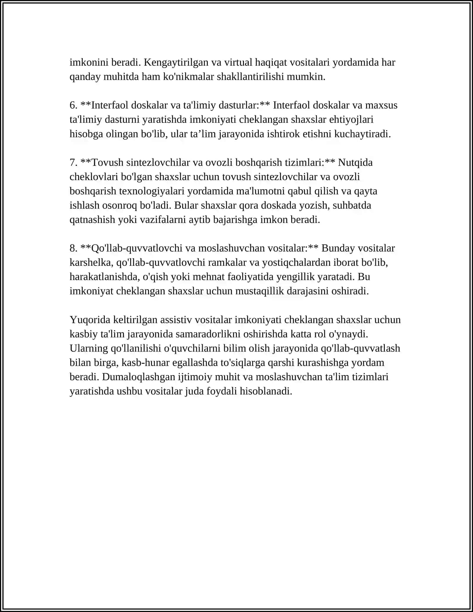 IMKONIYATI CHEKLANGAN SHAXSLARGA KASBIY TAʼLIM JARAYONIDA ASSISTIV VOSITALARNI QOʻLLASH 4