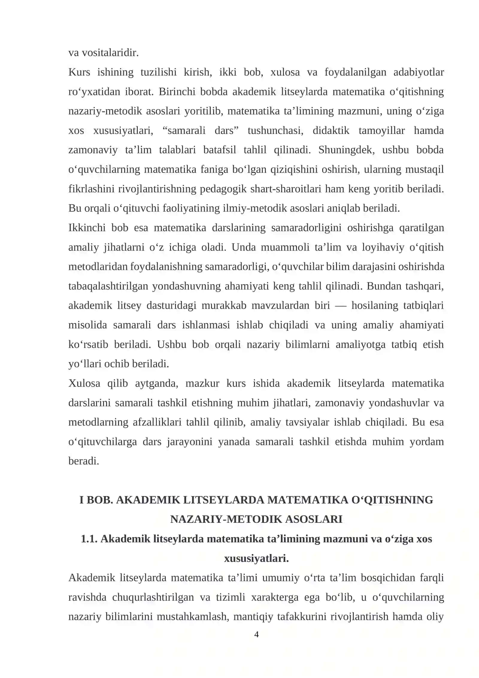 Akademik litseylarda matematikadan samarali darslarni tashkil etish metodikasi 4