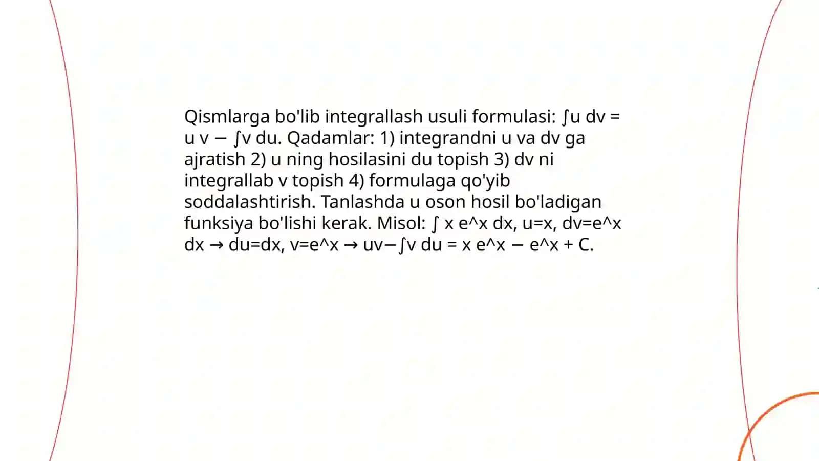 Integrallash usullari (matematika fanidan) 4