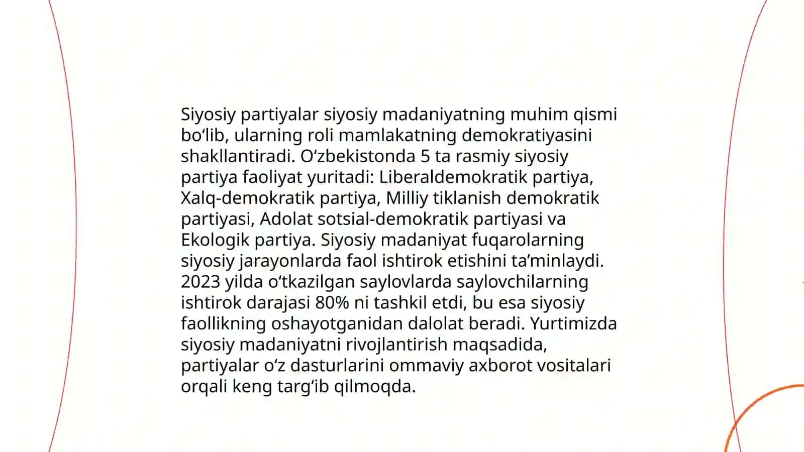 Siyosiy va madaniy muhitlar 4
