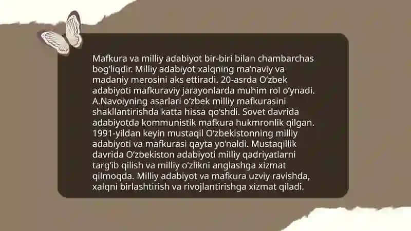 Adabiyot va mafkura munosabati 4